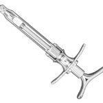 Ointment syringe, crutch handle